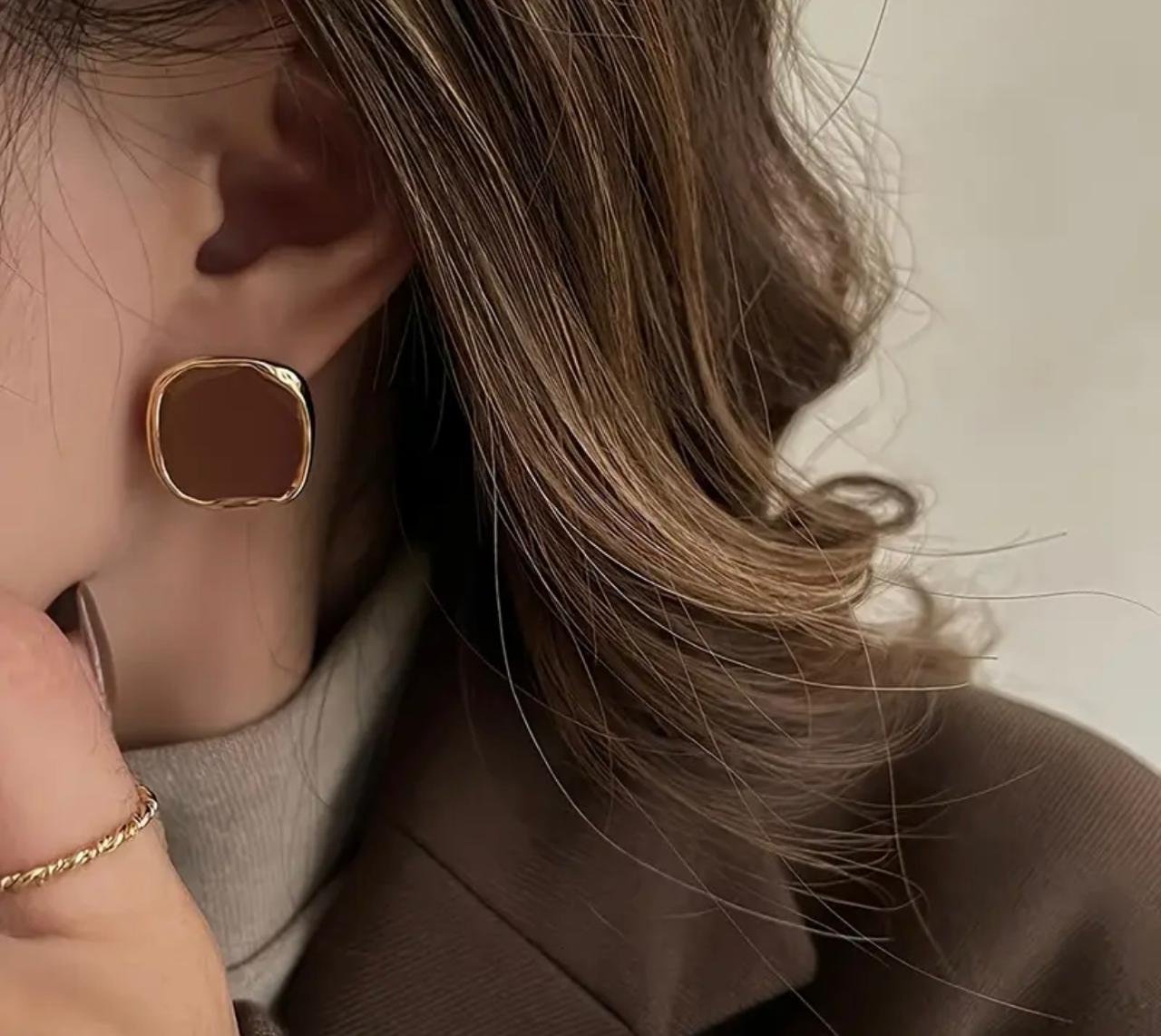 Zinc Alloy Hoops with Copper Finish